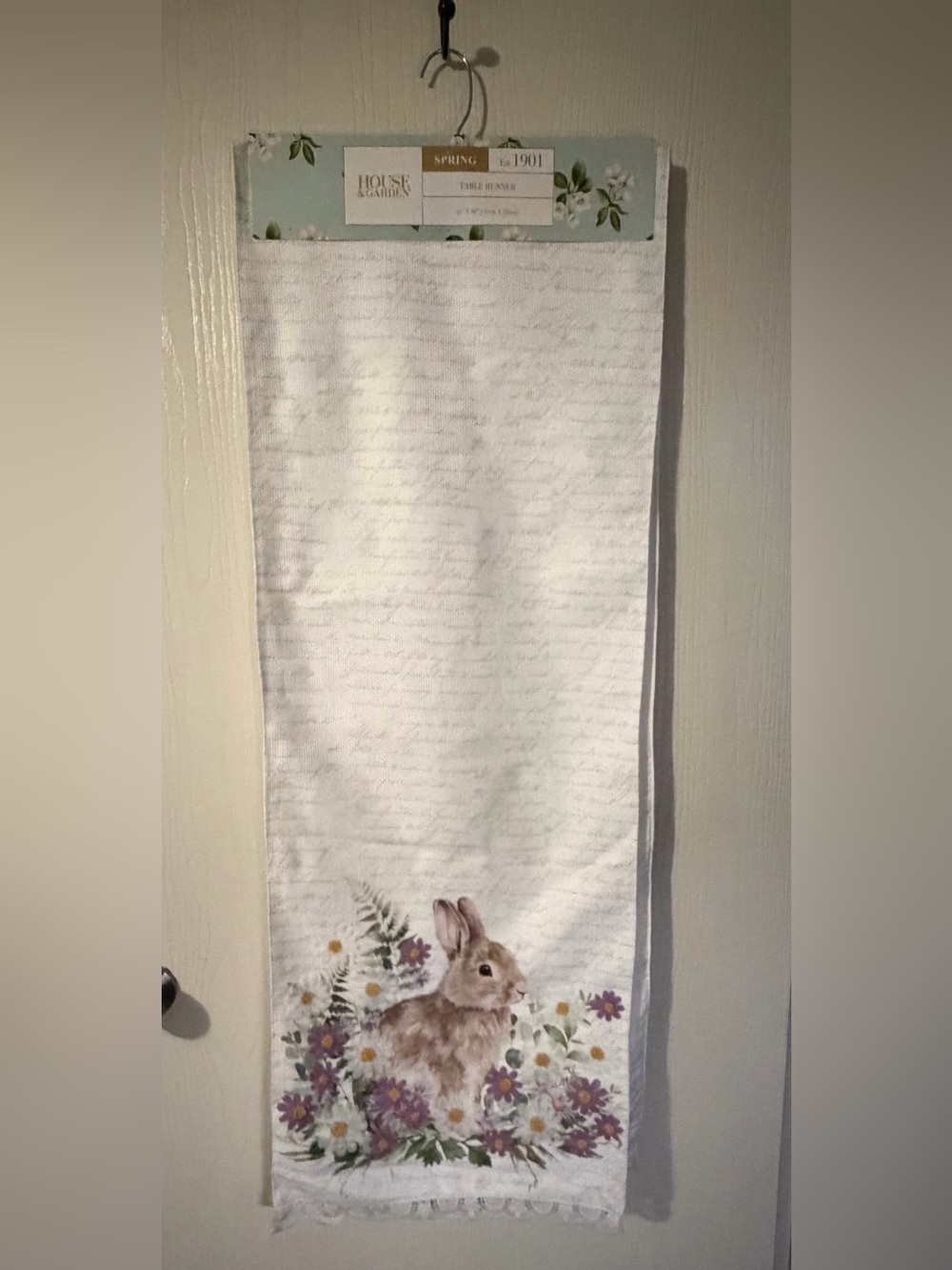 House & Garden Bunny Print Table Runner 16”x90”